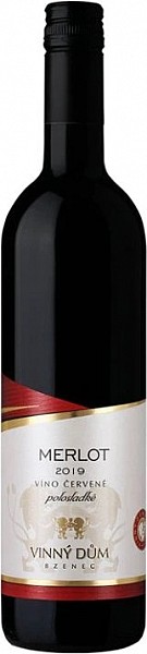 VINNÝ DŮM BZENEC - Merlot - polosladké - 0,75 l