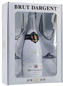 BRUT DARGENT ICE DEMI-SEC CHARDONNAY 0,75L + 2 skleničky