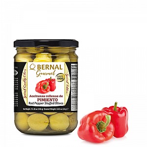 Bernal Gourmet olivy - plněné paprikou (250g)